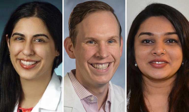 Headshots of Amarpreet K. Ahluwalia, MD, MEd; Ryan S. Threadgill, MD; Chetana Pendkar, MD, FCCP